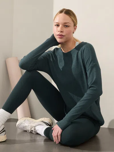 Athleta Presence Sweatshirt In Cypress Heather