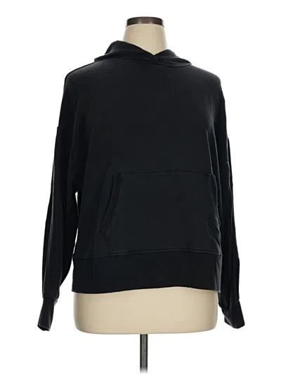 Pre-owned Athleta Pullover Hoodie In Black