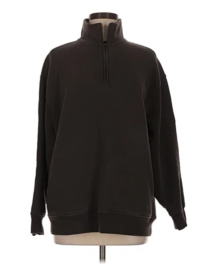 Pre-owned Athleta Pullover Hoodie In Black