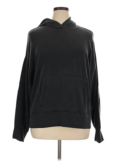 Pre-owned Athleta Pullover Hoodie In Black