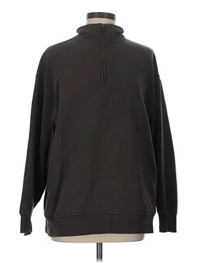 Pre-owned Athleta Pullover Hoodie In Black
