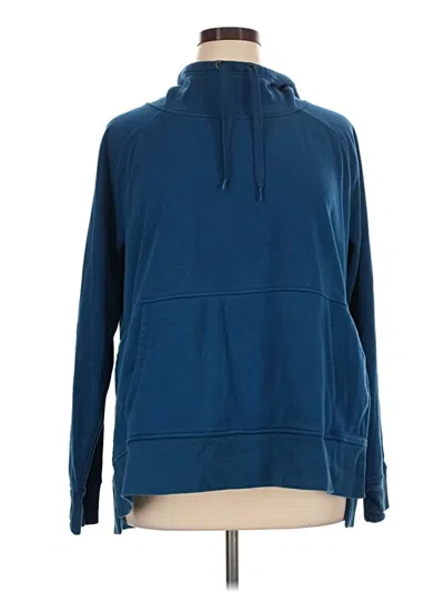 Pre-owned Athleta Pullover Hoodie In Blue
