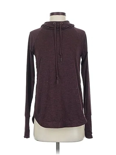 Pre-owned Athleta Pullover Hoodie In Burgundy
