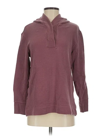 Pre-owned Athleta Pullover Hoodie In Burgundy