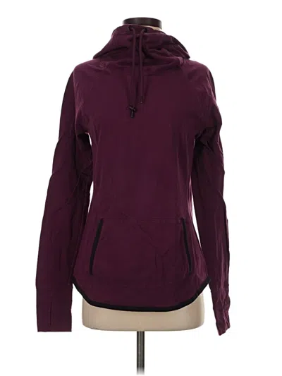 Pre-owned Athleta Pullover Hoodie In Burgundy