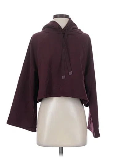 Pre-owned Athleta Pullover Hoodie In Burgundy