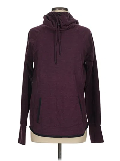 Pre-owned Athleta Pullover Hoodie In Burgundy