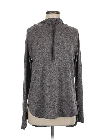 Pre-owned Athleta Pullover Hoodie In Gray