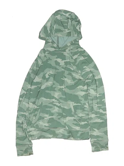 Pre-owned Athleta Kids' Pullover Hoodie In Green