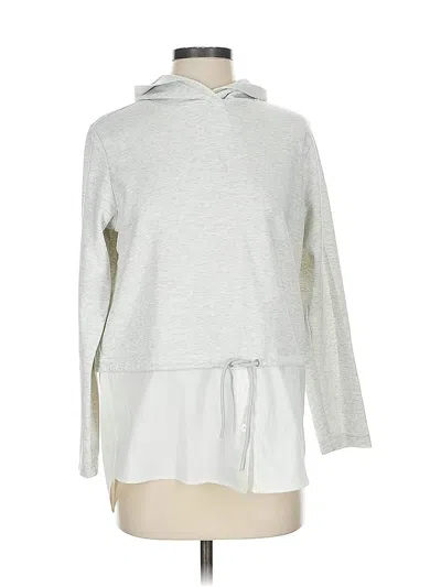 Pre-owned Athleta Pullover Hoodie In Silver