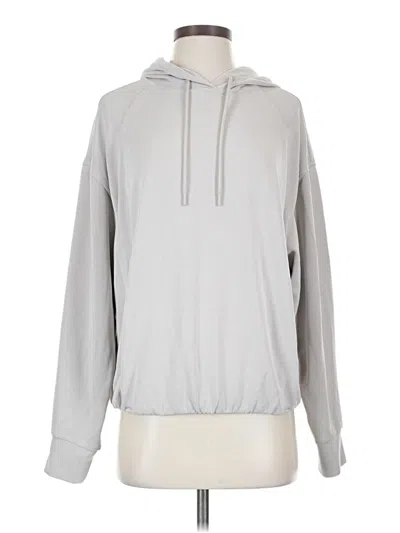 Pre-owned Athleta Pullover Hoodie In Silver
