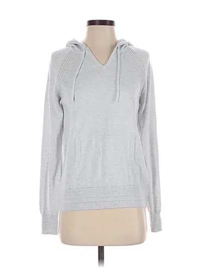 Pre-owned Athleta Pullover Hoodie In Silver