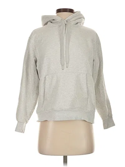 Pre-owned Athleta Pullover Hoodie In Silver