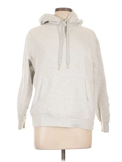 Pre-owned Athleta Pullover Hoodie In Silver
