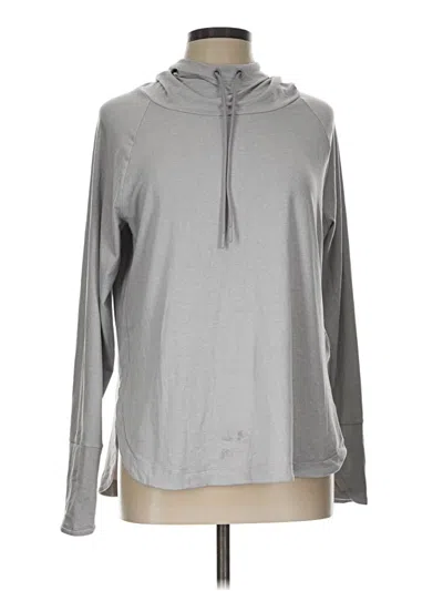 Pre-owned Athleta Pullover Hoodie In Silver