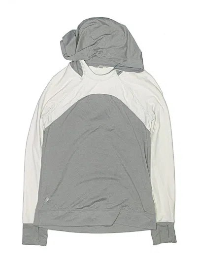 Pre-owned Athleta Kids' Pullover Hoodie In Silver