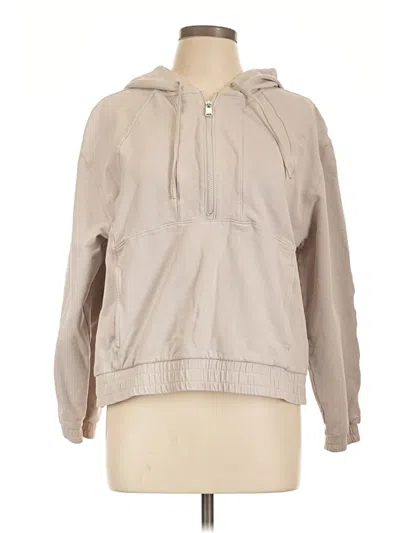 Pre-owned Athleta Pullover Hoodie In Tan