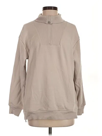 Pre-owned Athleta Pullover Hoodie In Tan