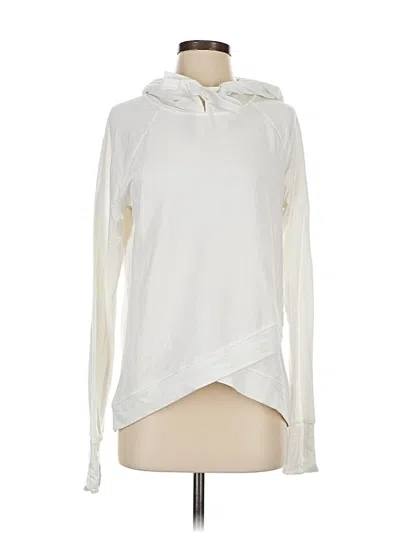 Pre-owned Athleta Pullover Hoodie In White