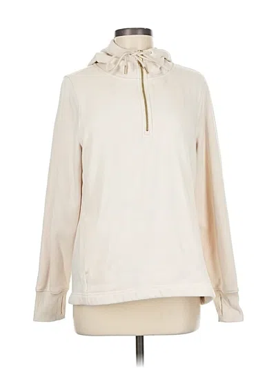 Pre-owned Athleta Pullover Hoodie In White