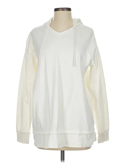 Pre-owned Athleta Pullover Hoodie In White