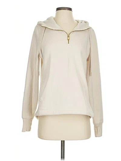 Pre-owned Athleta Pullover Hoodie In White