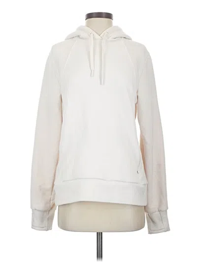 Pre-owned Athleta Pullover Hoodie In White