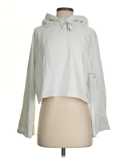 Pre-owned Athleta Pullover Hoodie In White