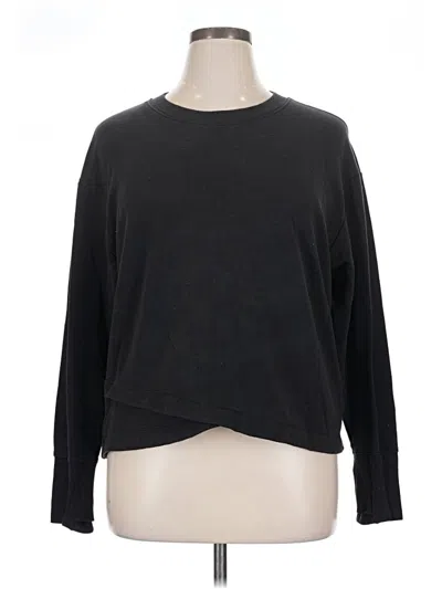 Pre-owned Athleta Pullover Sweater In Black