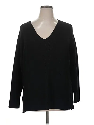 Pre-owned Athleta Pullover Sweater In Black