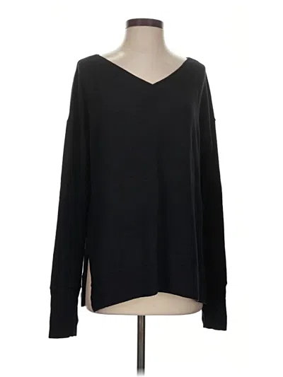 Pre-owned Athleta Pullover Sweater In Black