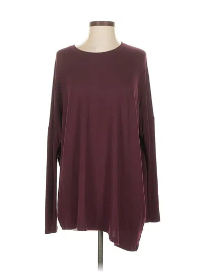 Pre-owned Athleta Pullover Sweater In Burgundy