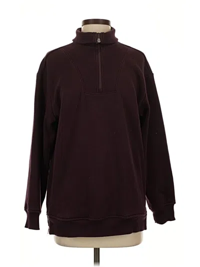 Pre-owned Athleta Pullover Sweater In Burgundy