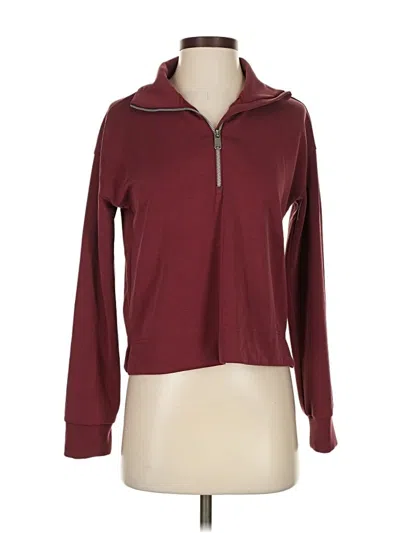 Pre-owned Athleta Pullover Sweater In Burgundy