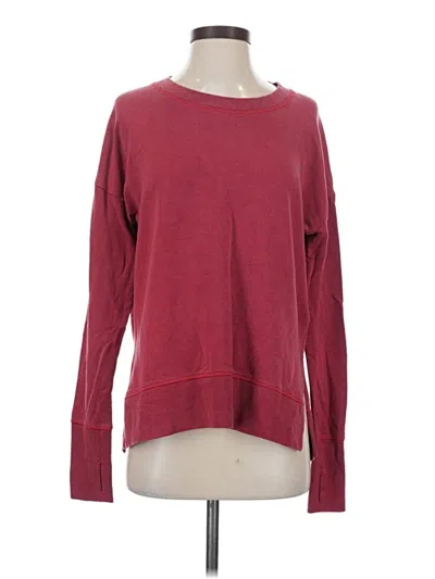 Pre-owned Athleta Pullover Sweater In Burgundy