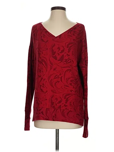 Pre-owned Athleta Pullover Sweater In Burgundy