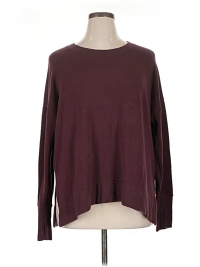 Pre-owned Athleta Pullover Sweater In Burgundy