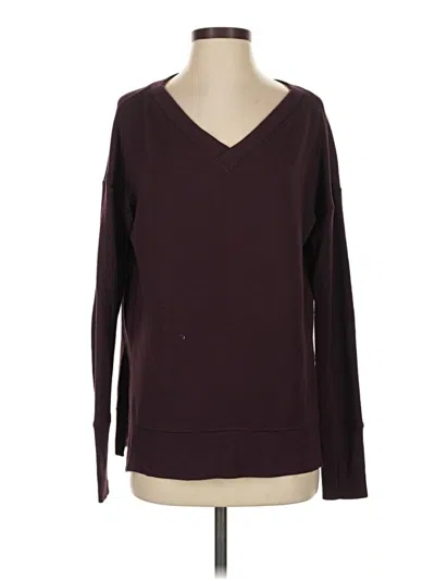 Pre-owned Athleta Pullover Sweater In Burgundy