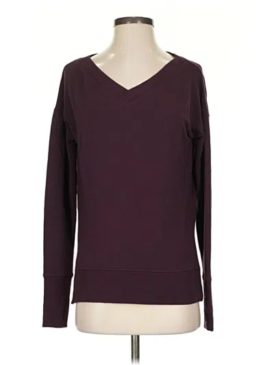 Pre-owned Athleta Pullover Sweater In Burgundy