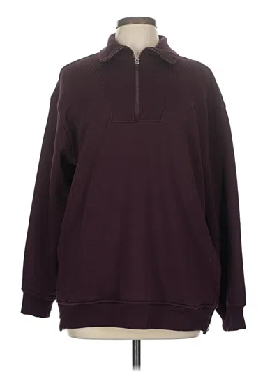 Pre-owned Athleta Pullover Sweater In Burgundy