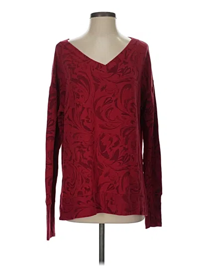 Pre-owned Athleta Pullover Sweater In Burgundy