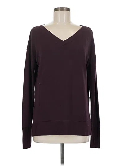 Pre-owned Athleta Pullover Sweater In Burgundy