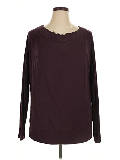 Pre-owned Athleta Pullover Sweater In Burgundy