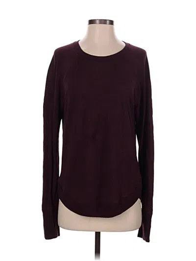 Pre-owned Athleta Pullover Sweater In Burgundy