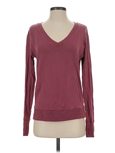 Pre-owned Athleta Pullover Sweater In Burgundy