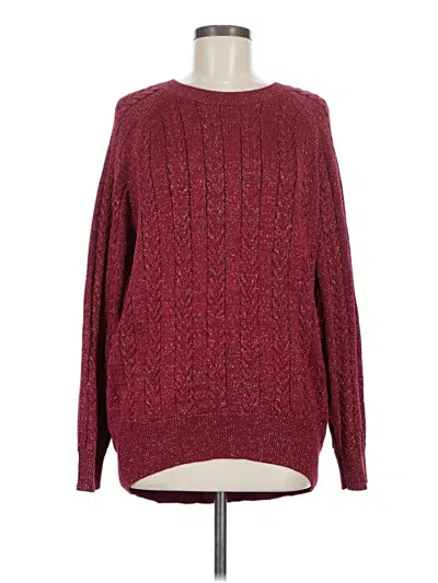 Pre-owned Athleta Pullover Sweater In Burgundy