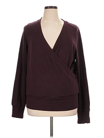 Pre-owned Athleta Pullover Sweater In Burgundy