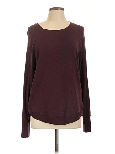 Pre-owned Athleta Pullover Sweater In Burgundy