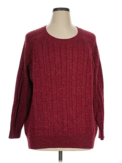 Pre-owned Athleta Pullover Sweater In Burgundy