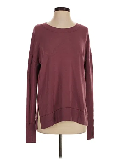 Pre-owned Athleta Pullover Sweater In Burgundy